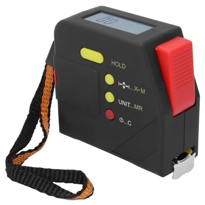 Mètre Ruban Numérique 2-en-1 Alloyman - 5 M, 50 Mémoires, 6 Unités, étanche - Crochet Magnétique Et Appli