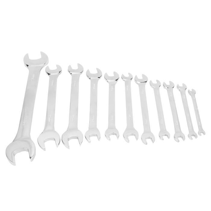 YOSOO Jeu de clés Wrench Set 11Pcs Combination Wrench Set Double Ended