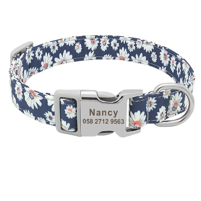 Collier personnalisé gravé pour chien, étiquette imprimée, en Nylon — free download