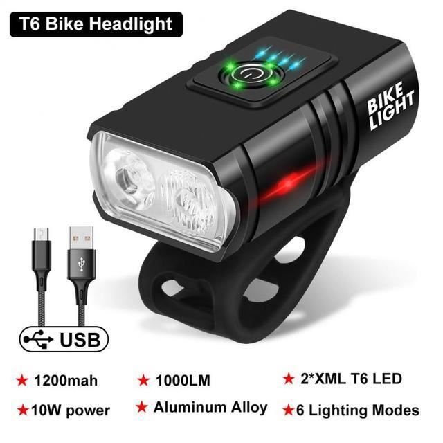 Kit D'éclairage Vélo Avant/arrière LED USB-C étanche - Neuf Sous Blister