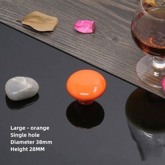 Lot De 6 Gros Boutons Vintage Orange Panaché - Diamètre ~27mm (pied 2.4-2.7cm) - Réf. 2422