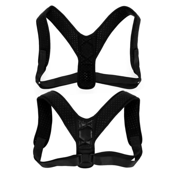 Correcteur De Posture Intelligent Ajustable - Unisexe, Taille Unique, Noir - Neuf (Nylon)