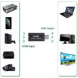 Carte d'Acquisition HDMI vers USB 2.0, Carte de Capture Audio Vidéo 1080p Adaptateur HDMI vers USB pour la Diffusion en Direct-1