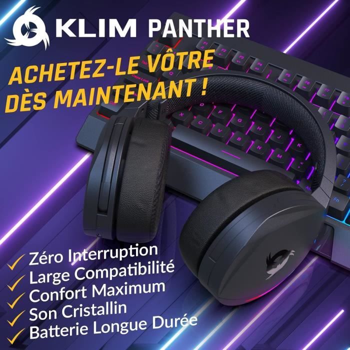 KLIM Blaze & Chroma - Nouveauté 2022 - Pack Clavier Souris Gamer sans Fil  AZERTY