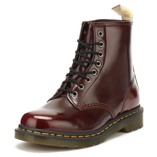 Bottes Vegan 1460 Rouge Dr. Martens Lacets Haute Adulte Red Cdiscount Chaussures