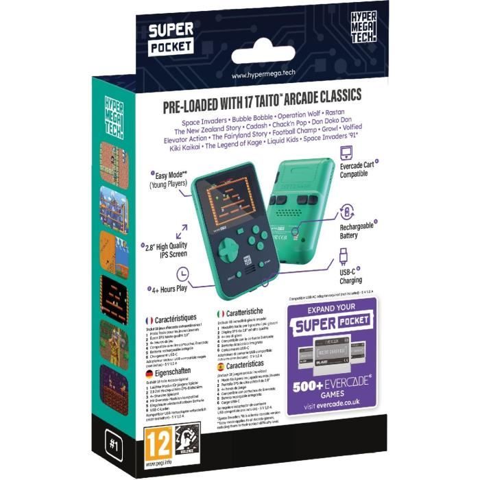 Console rétrogaming - JUST FOR GAMES - Taito Super Pocket - 18 jeux  classiques intégrés - Compatible Evercade : Plus de 350 jeux - Cdiscount  Jeux vidéo