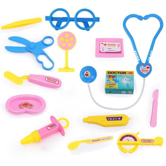 Jouet médical pour enfants, Kit de jeu de rôle de Simulation, boîte de dentiste, jeu éducatif pour filles, stéthoscope, 44 pièces  26