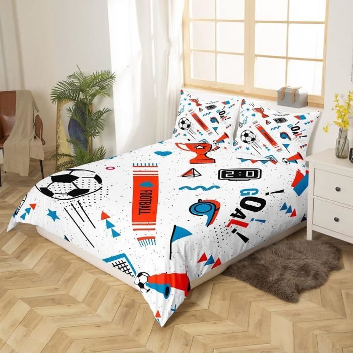 Football Enfants Parure De Lit 220X240Cm Rugby Sports Housse De Couette