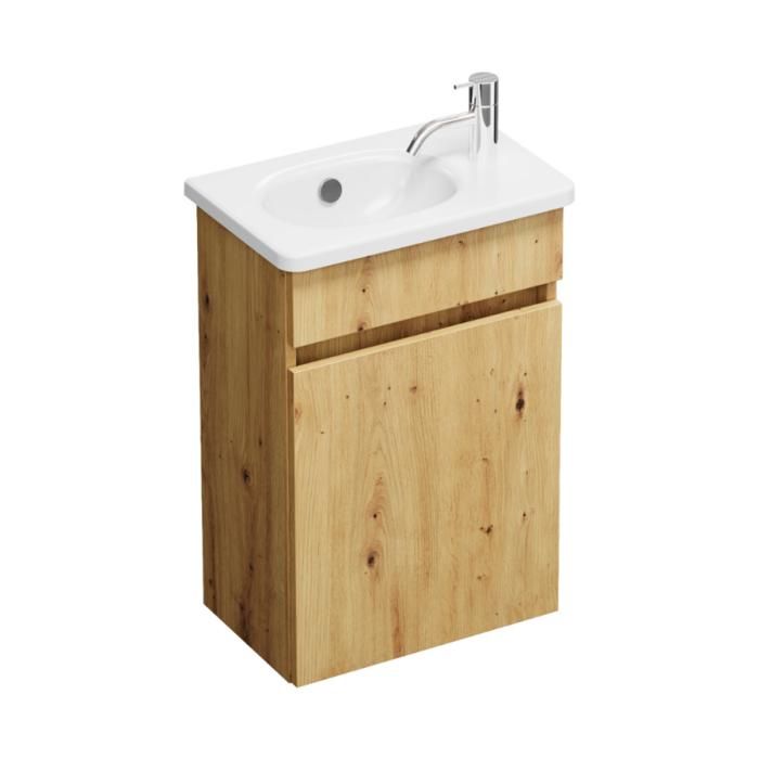 Joline Che Pack meuble suspendu lave-mains BURGBAD Joline chêne + Robinet lave ...