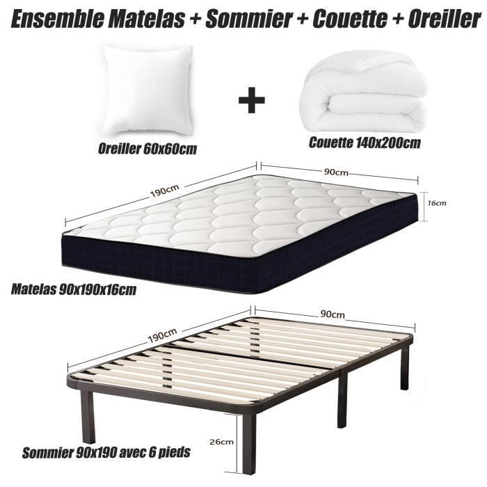 Sitemapcdatahttpwwwmixel Thicoipeinfoensemble Sommier Matelas 90x190null