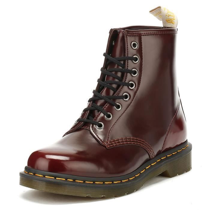 Bottes Vegan 1460 Rouge Dr. Martens Lacets Haute Adulte Red Cdiscount Chaussures