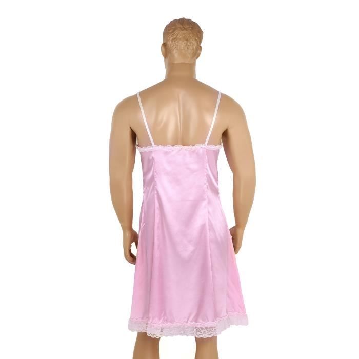 Robe de Chambre Homme Satin Sissy Maillot de Corps Homme Kimono