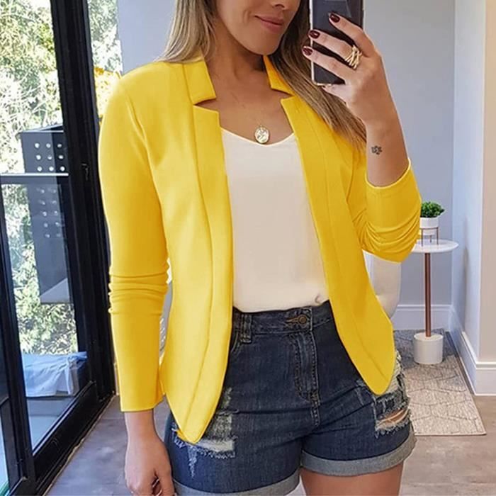 Tailleur jaune femme shop