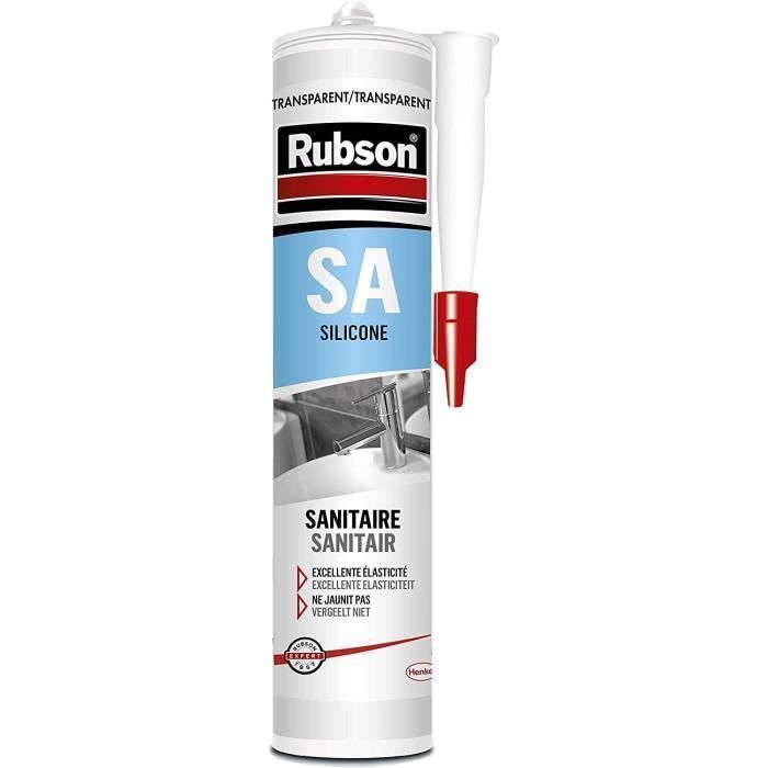 Mastic silicone sanitaire Translucide 300 ml - RUBSON - 165173