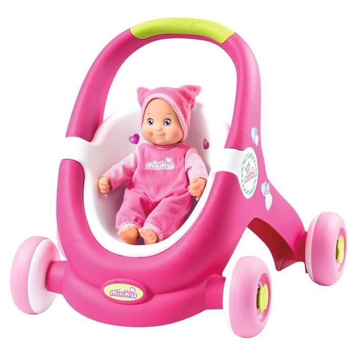 Baby Walker Porteur Poussette Minikiss Smoby Poupon - Poupon - Achat & prix