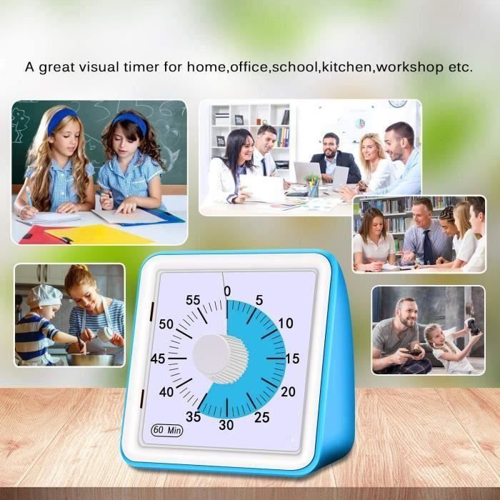 Minuterie visuelle rose et bleue de 60 Minutes, compte à rebours pour salle  de classe, outil de gestion silencieux pour l'enseignement et le travail -  AliExpress