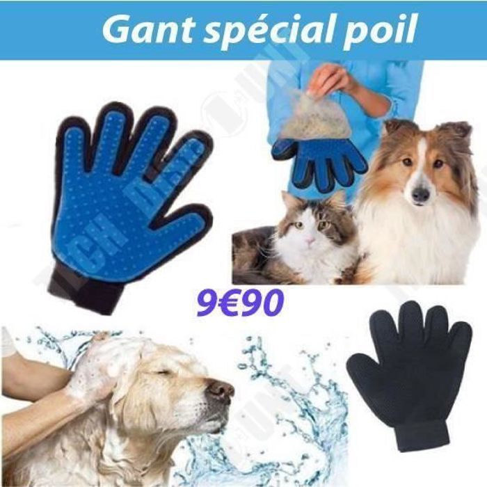 Lot De 4 Gants Anti-poils Pour Animaux - Électrostatique - Lavable - Pour Canapé, Vêtements, Chat, Chien