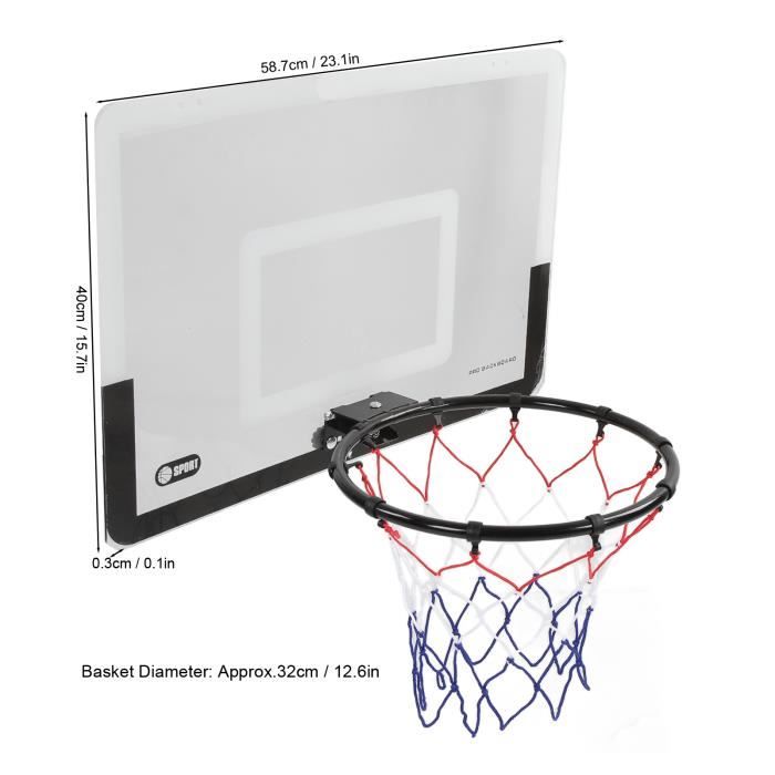 Cercle Panier de Basket Mural Anneau de Basketball avec Filet