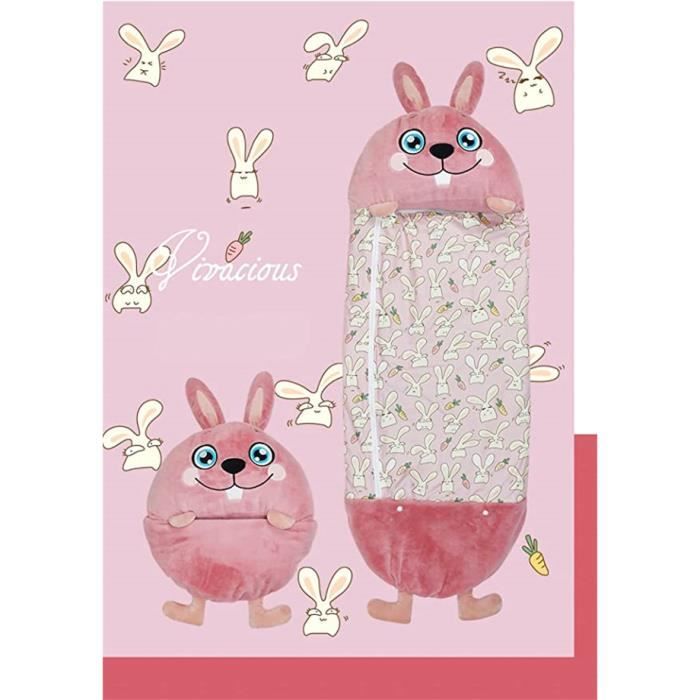 Mignon Sac de Couchage Enfant Coton Enfant avec Oreiller 137*50cm