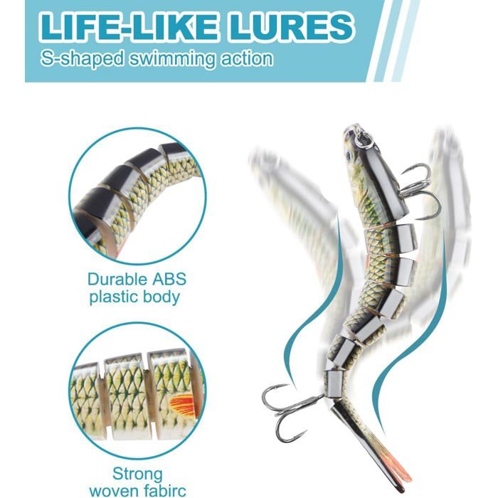 Leurre De Pêche Souple Réaliste - Multi-articulé Pour Brochet Et Prédateurs