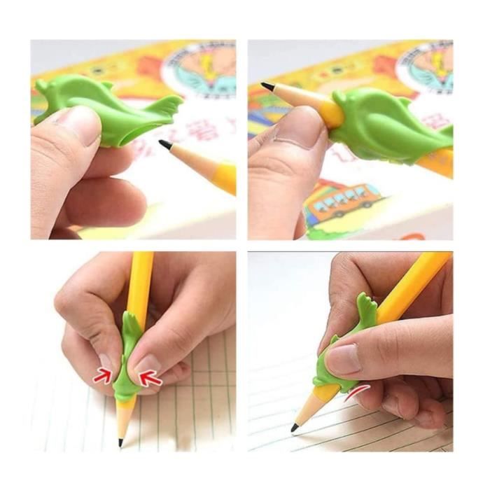 Lot De 12 Guides Doigts Ergonomiques Pour Stylos - En Silicone - Pour Droitiers Et Gauchers - Aide à L'écriture Enfants Et Adultes