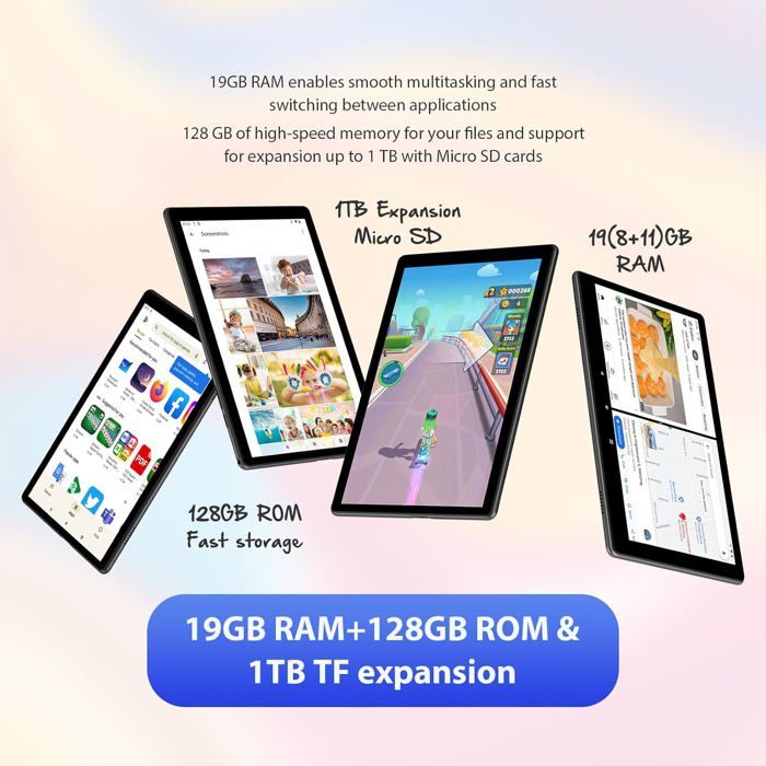 Tablette YOTOPT 10 Pouces Android 13, Octa Core 4Go RAM, 64Go ROM 4G WIFI,  Gris, Clavier et autres accessoires - Cdiscount Informatique