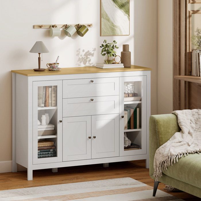 HOMCOM Meuble vitrine buffet blanc, rangement salon avec 2 portes vitrées et 2 portes bois, 4 étagères réglables, bibliothèque pour bureau chambre, armoire de présentation HOMCOM Meuble vitrine buffet blanc, rangement salon avec 2 portes vitrées et 2 portes bois, 4 étagères réglables, bibliothèque pour bureau chambre, armoire de présentation