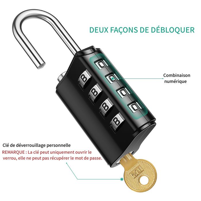 Lot 2 cadenas à bagages Hartmann laiton serrure et clés