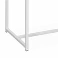 Console en métal blanc mat et décor bois. 120x39x79cm - Loft -  table d'appoint avec 1 barre de renfort -3