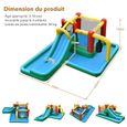 DREAMADE Château Gonflable pour Enfant, Aire de Jeux Gonflable avec Zone de Saut, Mur d’Escalade, Toboggan, Piscine, Tunnel&Pendule-3
