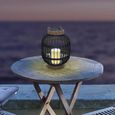 Lanterne solaire décorative - LUMISKY - FIDJY - H30 cm - Poignée en corde effet bougie - LED blanc chaud-3