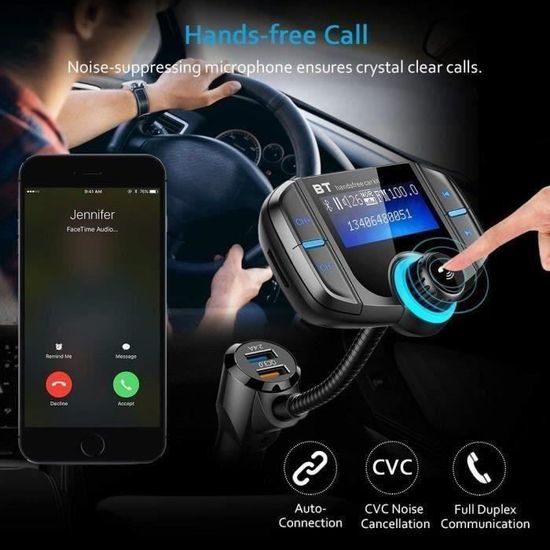 Auto Transmitter Bluetooth USB Ladegerät Audio Adapter Digital Universal F208 EB