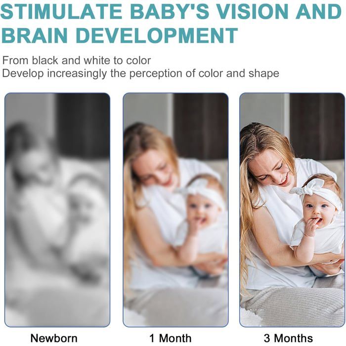 Cartes De Flash Noir Et Blanc Pour La Stimulation Visuelle Des Nourrissons, Jouets Pour Bébés Pour Encourager Le Suivi Des Mouvements, Carte Éducative Pour Nouveau-né | SHEIN