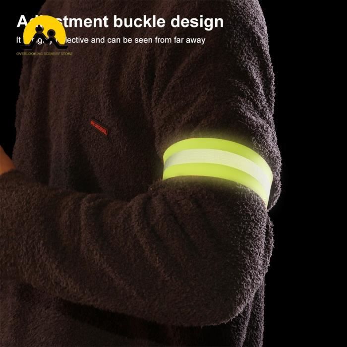 Orange 4-35cm - Bracelet élastique réfléchissant pour cyclisme, 1 pièce,  Bande réfléchissante de sécurité pou