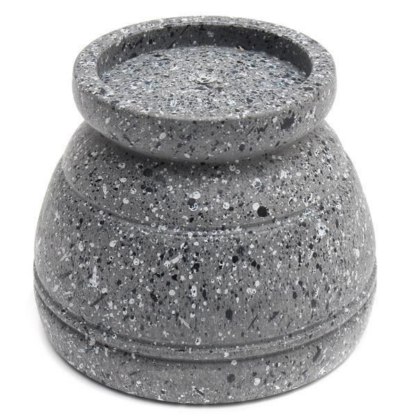 Mortier pilon, acier inoxydable, avec couvercle, épices, herbes, broyeur antidérapant, 10 cm, 200 ml, gris, Relaxdays | Leroy Merlin