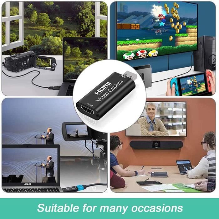 Boîtier d'enregistrement Mini HD 1080P, HDMI, carte d'acquisition vidéo,  USB 2.0, pour ordinateur, , OBS, Etc. Diffusion En direct -  AliExpress