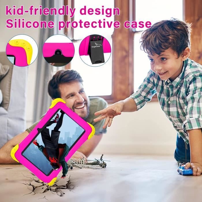 EagleSoar Tablette 7 Pouces, Android 11 Tablette pour Enfant 2Go RAM 32Go  ROM Quad Core Contrôle Parental WiFi Bluetooth avec Double Caméra Kid-Proof