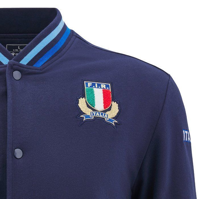 Veste Polaire Italia Homme - Bleu, Italie Football FIGC, Pull à Capuche Taille L