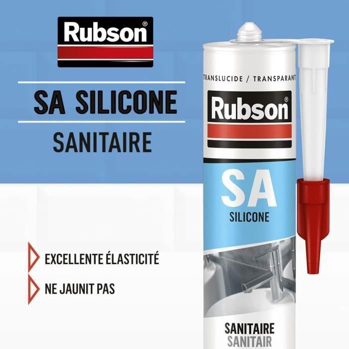 Mastic Silicone Sanitaire Translucide, 300 ml 
