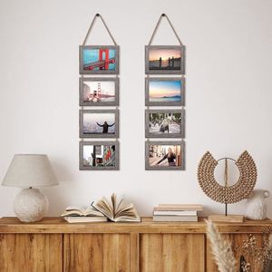 Cadre photo triptyque, métal, noir, 3x 10 x 15 cm | Cadres photo chez Dille & Kamille