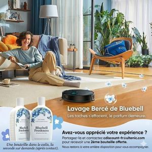 General Robot aspirateur et laveur de sols Proscenic M8Pro 2-en-1 original avec réservoir d'eau