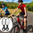 1 Paire Rétroviseurs Vélo Réglables à 360 ° et Rotatifs Rétroviseurs Vélo Ovale Vélo Miroirs-0
