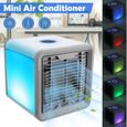 Mini Climatiseur Mobile -  USB & Rafraichisseur d'air 3 en 1 Humidificateur et Purificateur avec 7 Couleurs de LED Lumière
