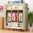 Penderie Souple Armoire 3 Penderies 4 Etageres Housse En Tissu
