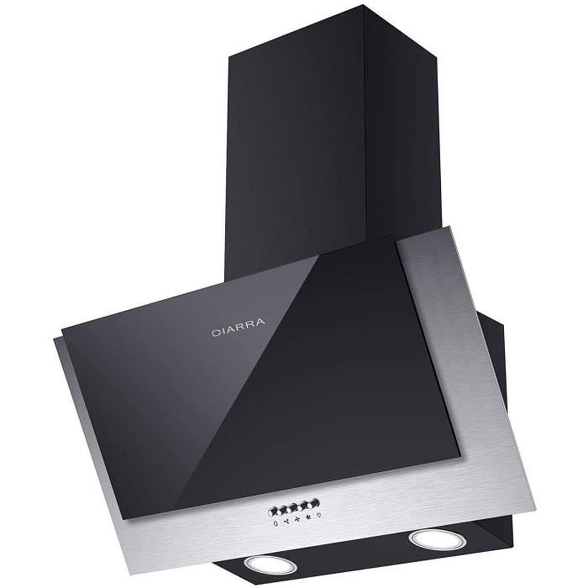 Ciarra Cbcb6736c Hotte De Cuisine Inclinee Murale 60cm 380m H Evacuation Ou Recyclage 3 Vitesses Led Eclairage Filtre A G Achat Vente Piece Appareil Cuisson Cdiscount