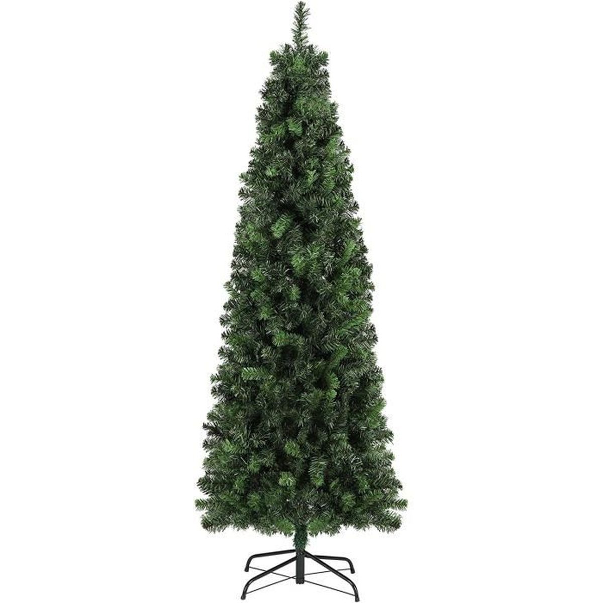 SALCAR Sapin de Noël Slim Artificiel 210 cm avec 818 Pointes