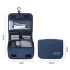 AIEVIS Trousse de Toilette Homme/Femme Pliable Imperméable Portable Multifonction pour Voyage Couleur Unie Bleu fonce