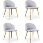 Lot de 4 chaises scandinaves grises - Rossi - DESIGNETSAMAISON