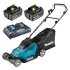 Tondeuse 36V (2X18V LXT) 43 cm - MAKITA - 2 Batteries 18V 5Ah - chargeur double - DLM432PT2