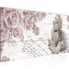 Runa art Tableau Décoration Murale Fleurs D'ange 100x40 cm - 1 Panneau Deco Toile Prêt à Accrocher 006012a